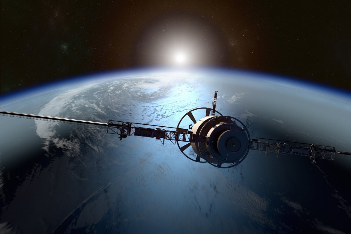 satellite orbiting over earth