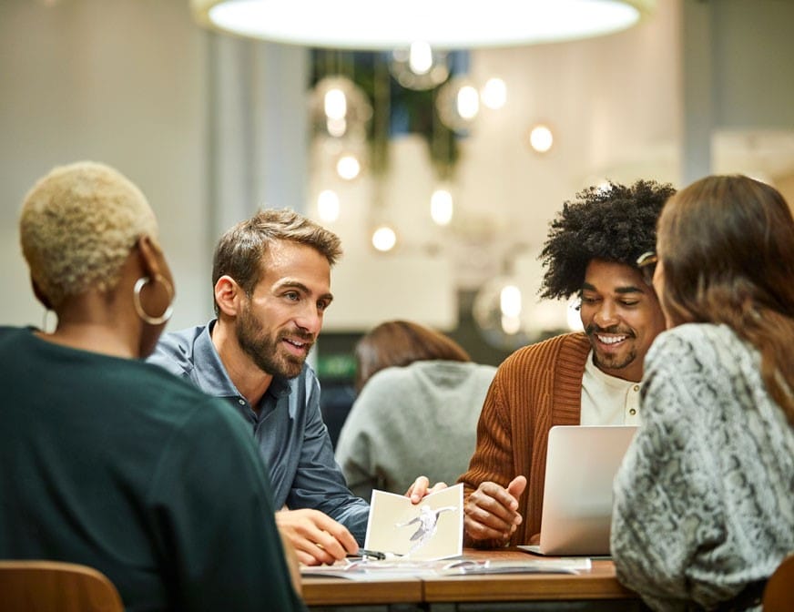 diverse group of co-workers