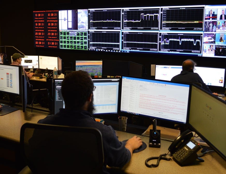 employees at the intelsast general security operations center