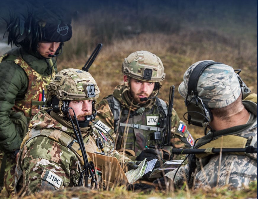military in the field using flexground communication