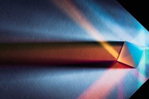 abstract of spectrum through a prism