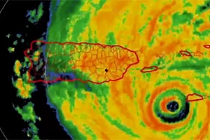 Image of hurricane on radar