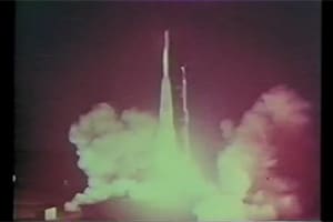 The launch of Early Bird Satellite