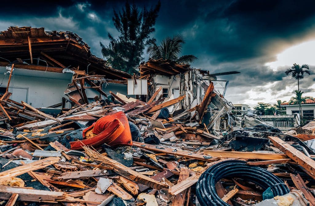 house destroyed by hurricane