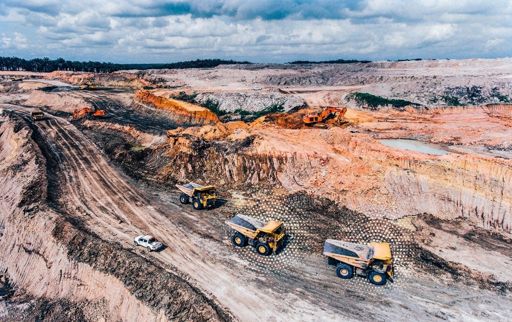 mining operations trucks