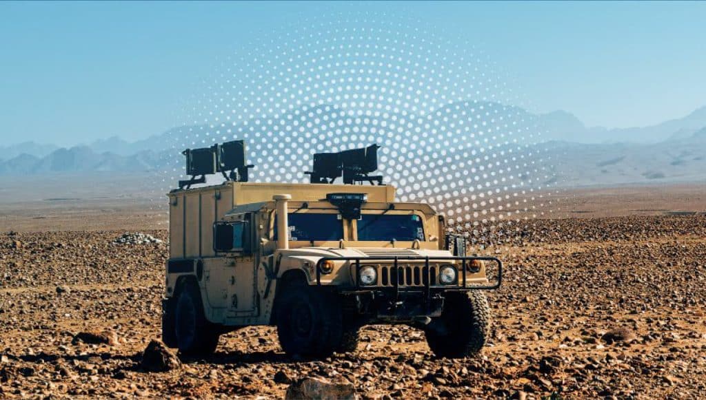 Multi-orbit Tactical Terminal on military vehicle