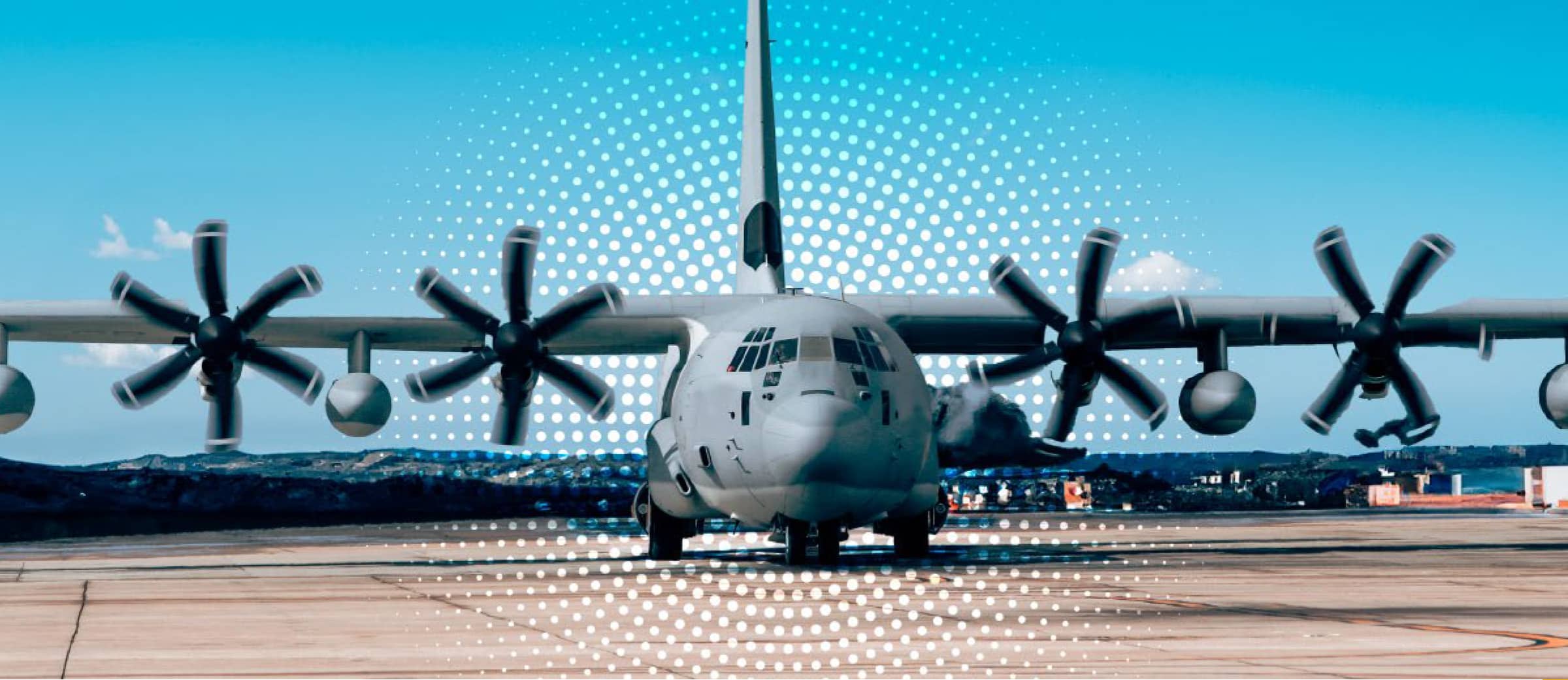 Military plane equipped with FlexAir for Government