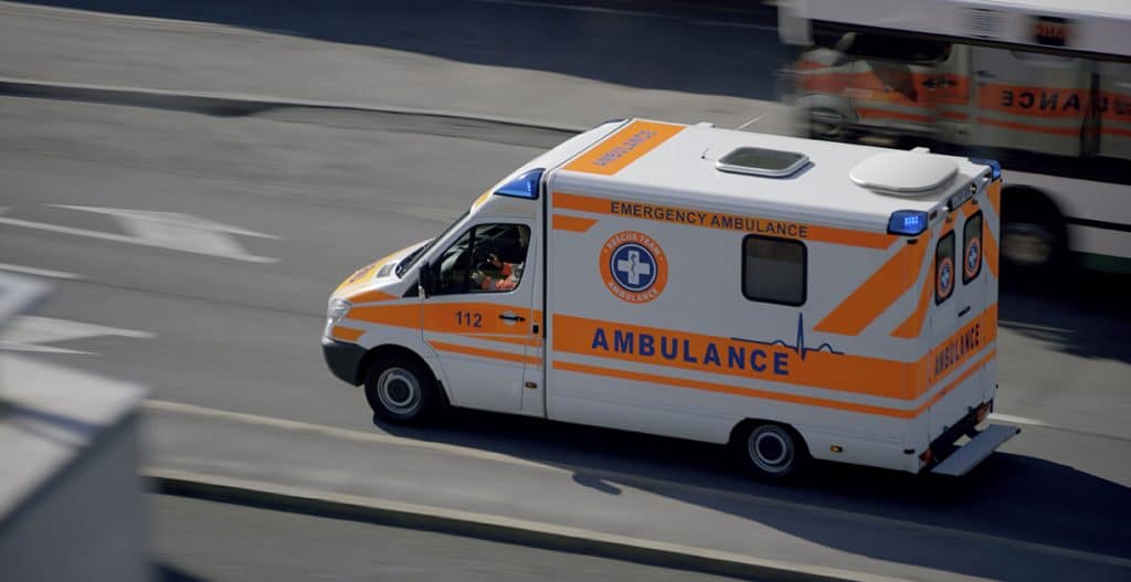 Ambulance equipped with Kymeta HAWK u8