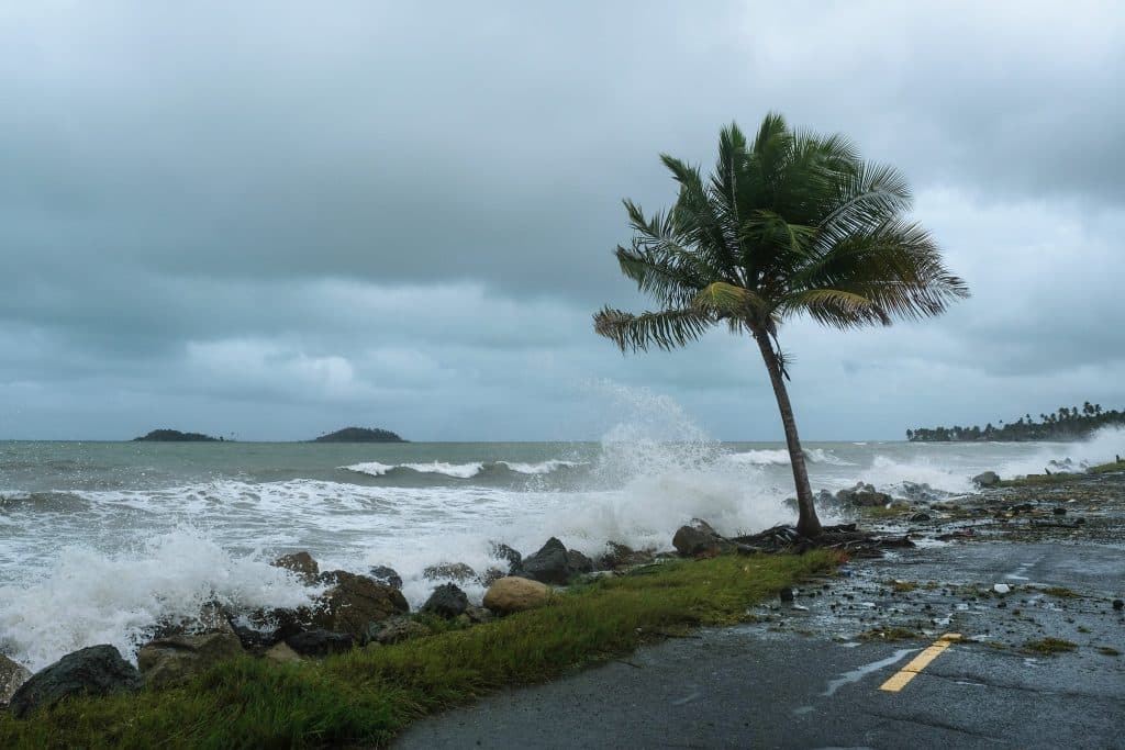 Storm damage in Palau