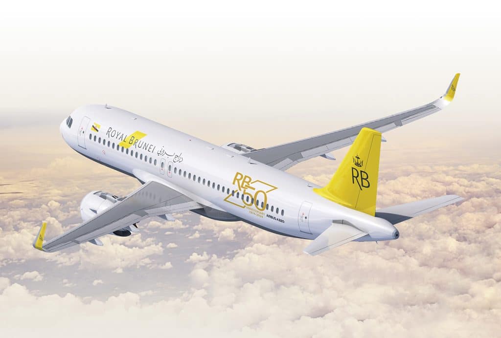 Royal Brunei A320 with inflight connectivity