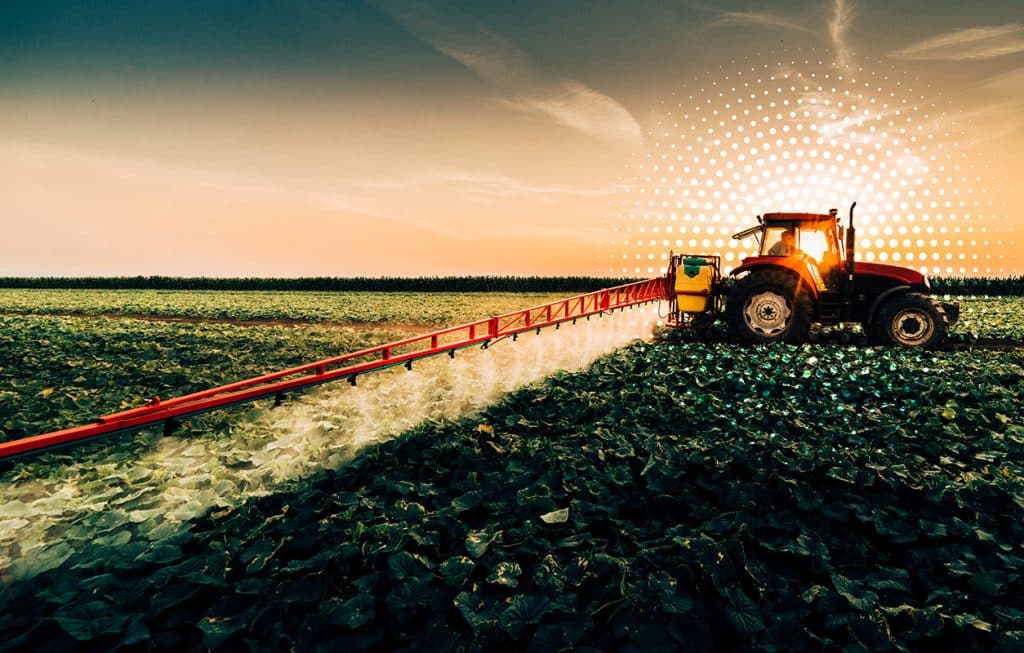 tractor with mobile satellite connectivity
