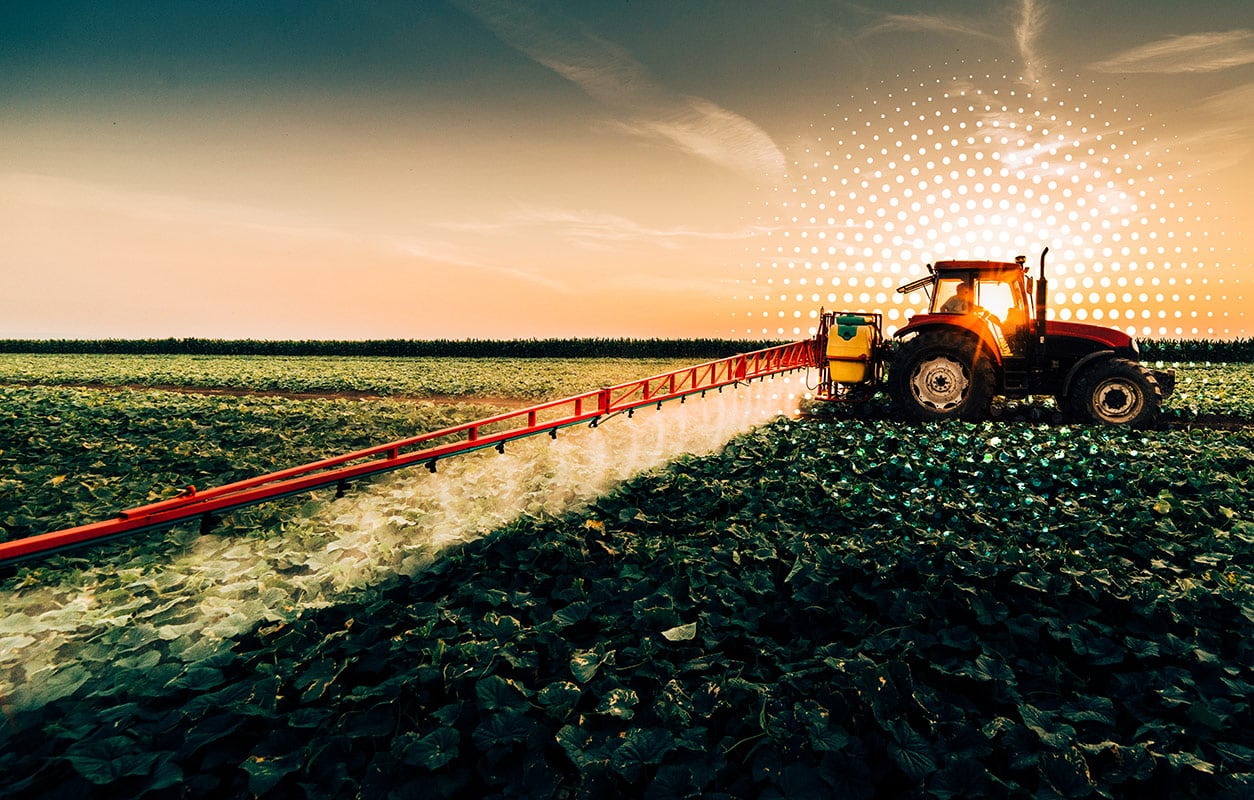 tractor with mobile satellite connectivity