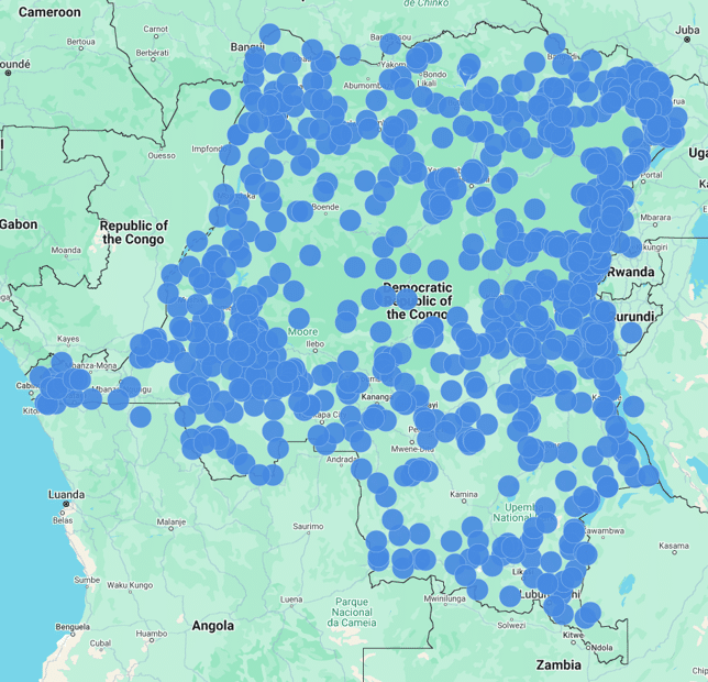 CBH DRC sites map