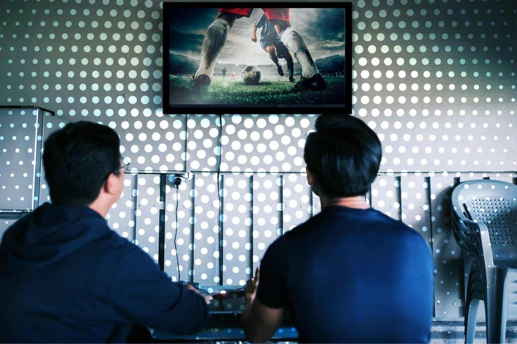 Maritime crew enjoying streaming TV