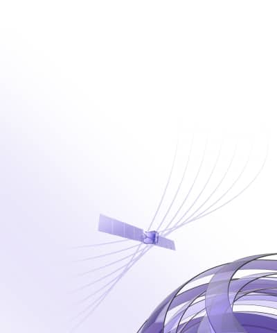 SES satellite and orb