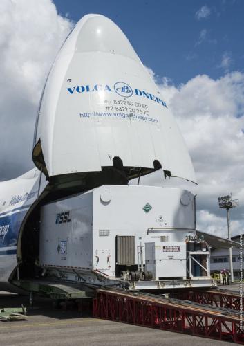 VA232 Arrivee intelsat-36 CU2 a felix eboue le 25/07/2016