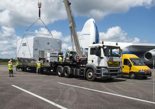 VA232 Arrivee intelsat-36 CU2 a felix eboue le 25/07/2016